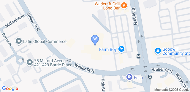Map to Waterloo Muay Thai