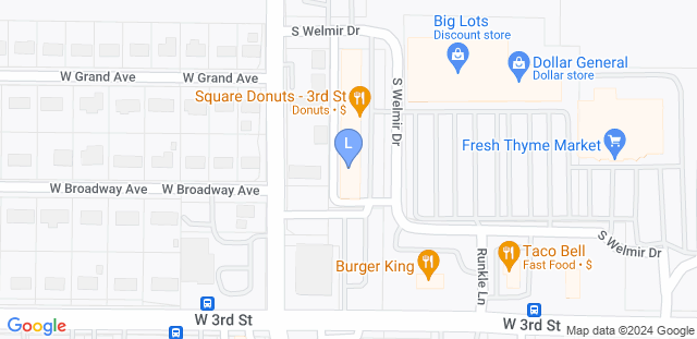 Map to Lee's Martial Arts